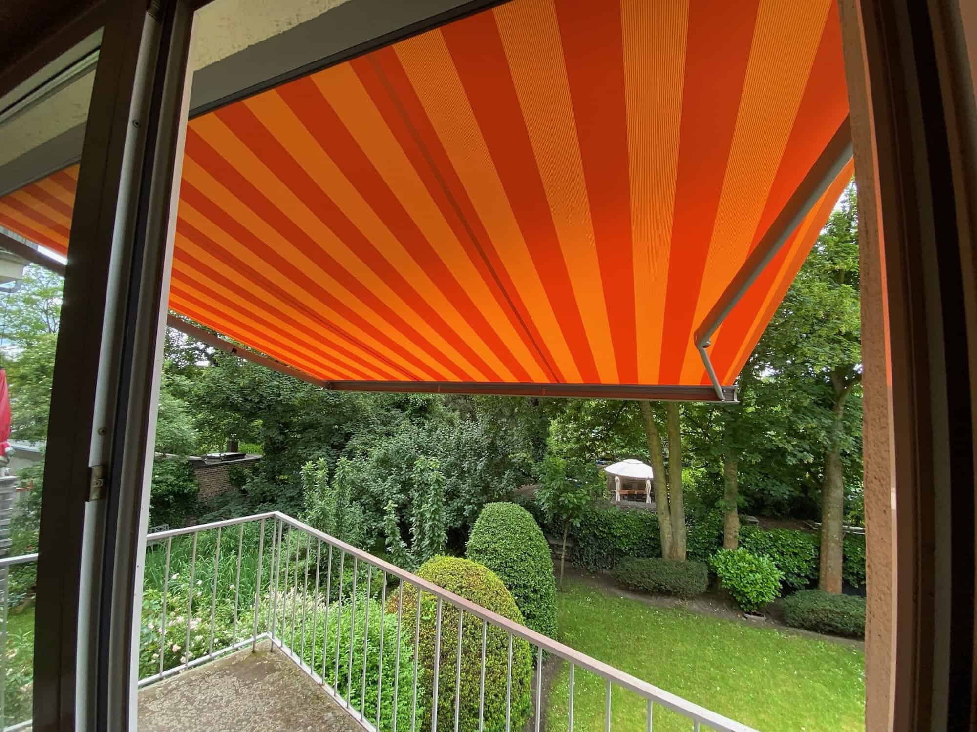 Realisierte Markise für eine Terrasse im Raum Köln