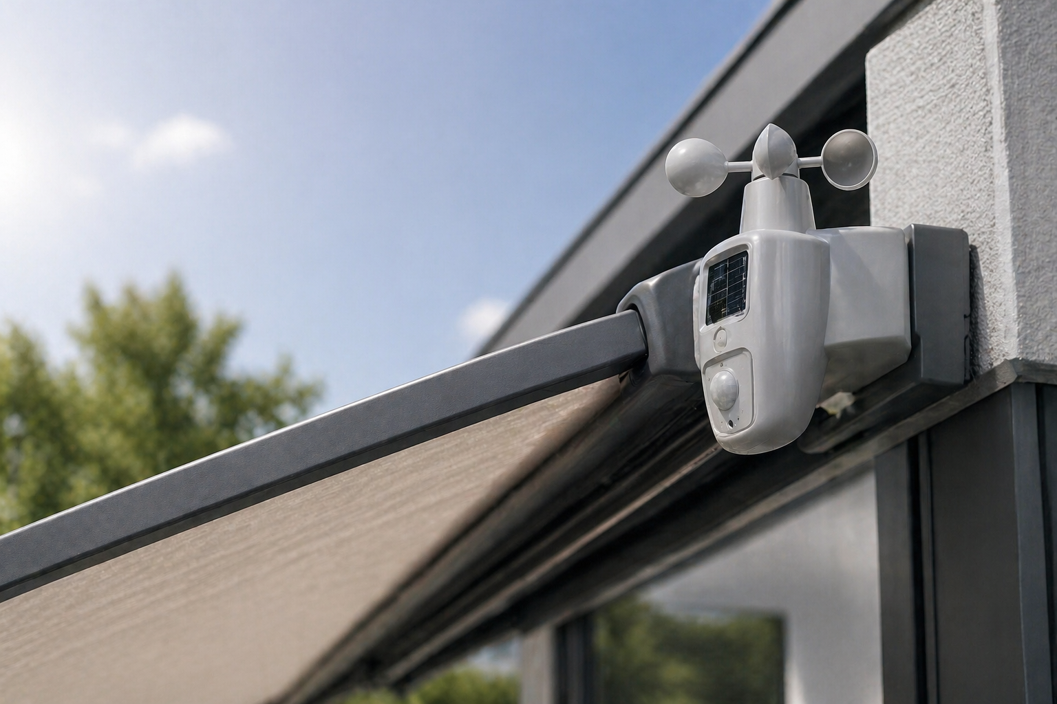Wind-, Sonnen- und Regensensor für Markisen