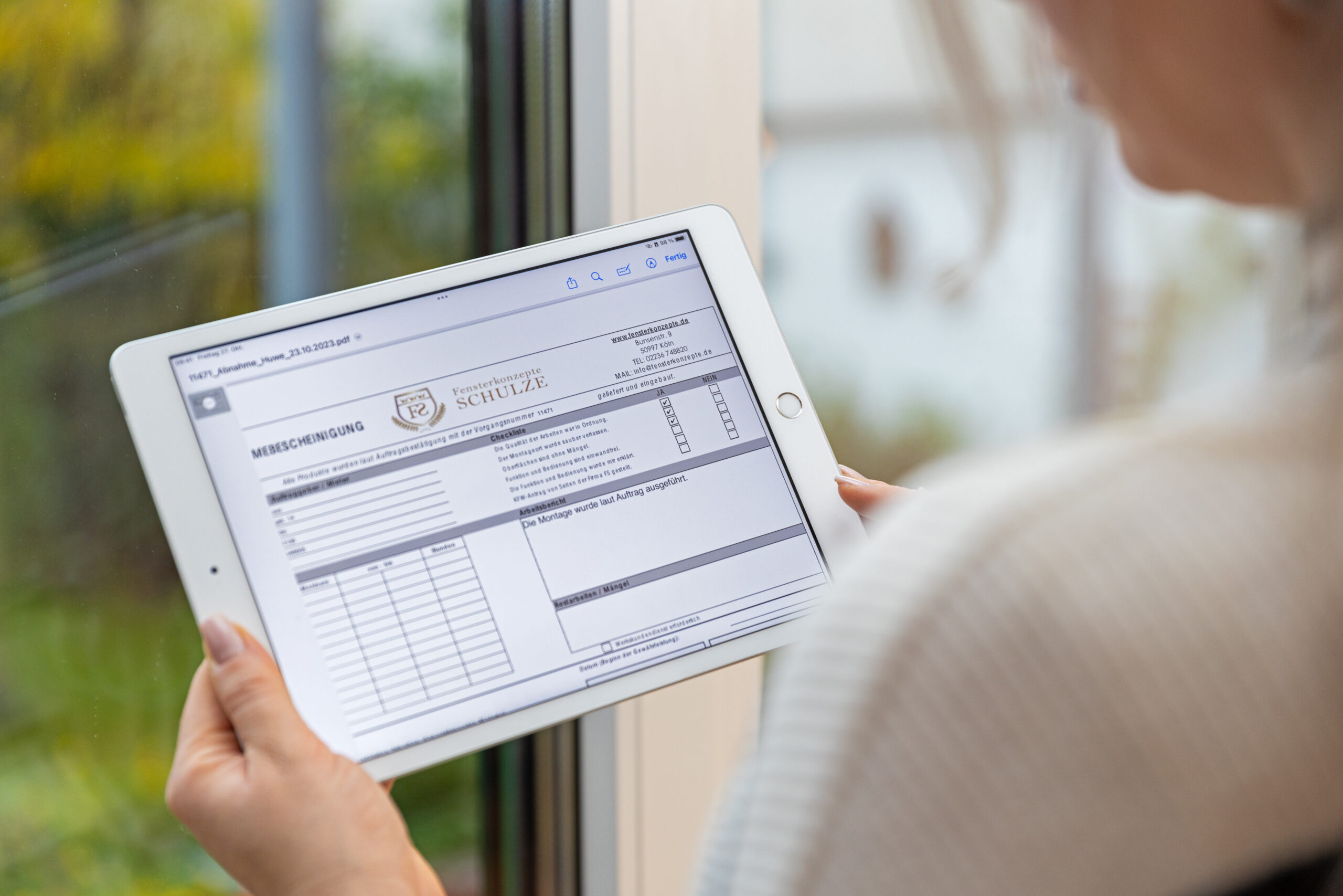 Digitale Dokumentation der Servicearbeiten