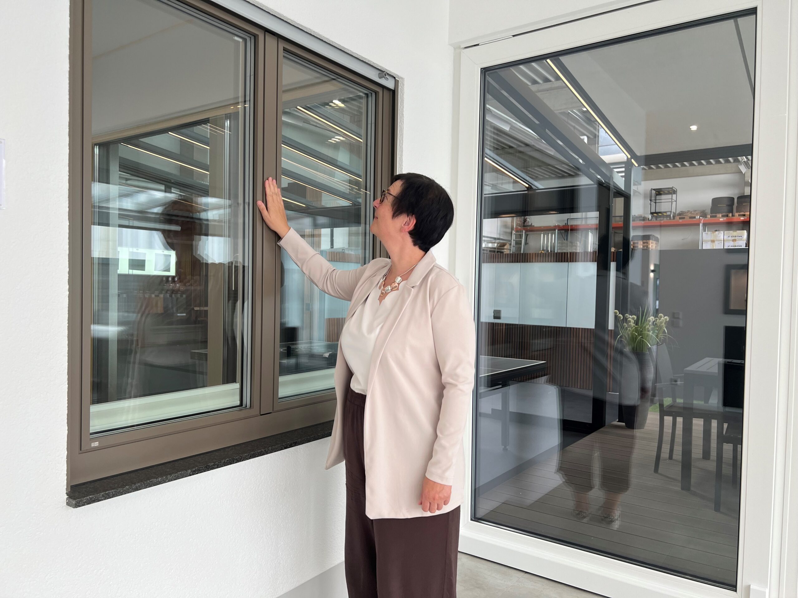 Fenster Ausstellung mit verschiedenen Fenstersystemen